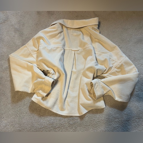 American Eagle Outfitters Cream Corduroy Jacket - Picture 2 of 6